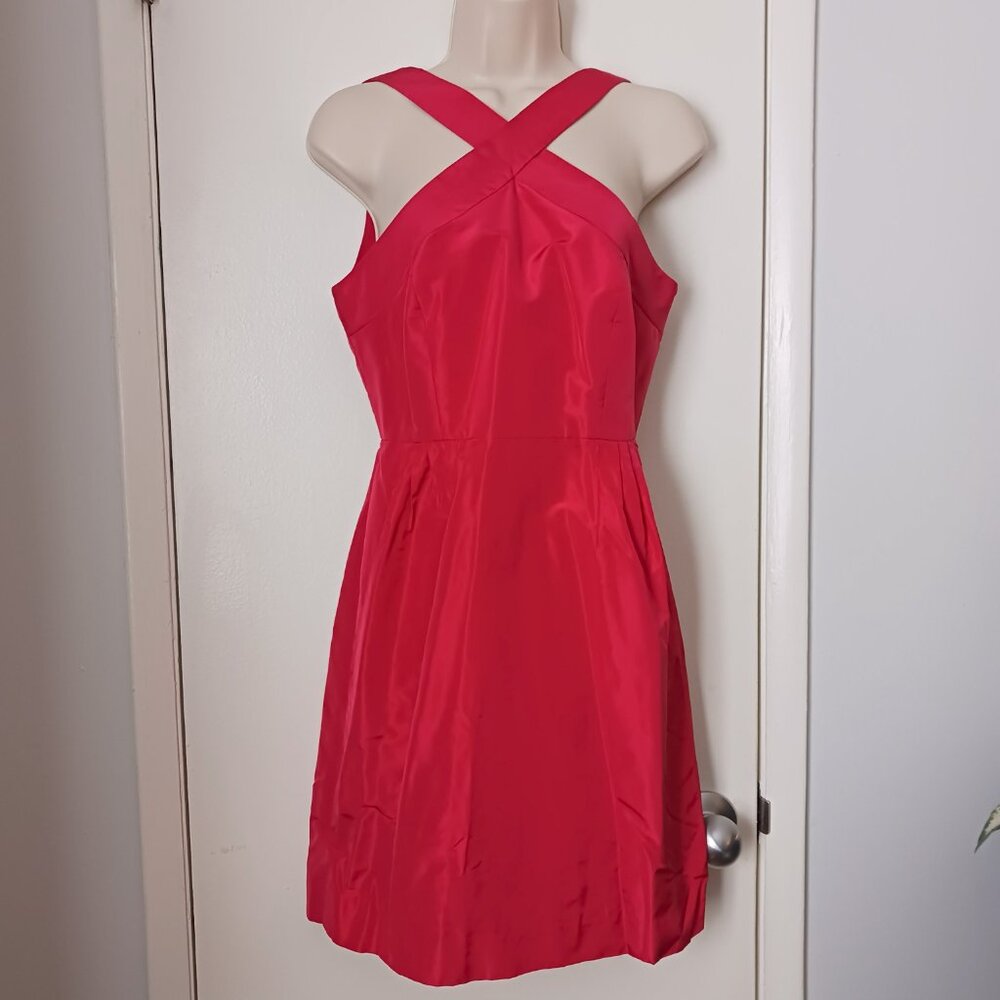 J. Crew Whitley Silk Taffeta Dress Red Size 4P NWOT Cocktail Wedding Formal